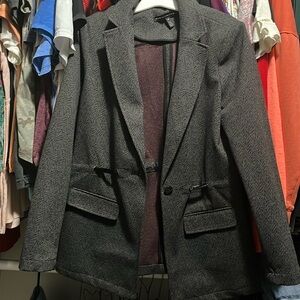 WHBM herringbone knit blazer